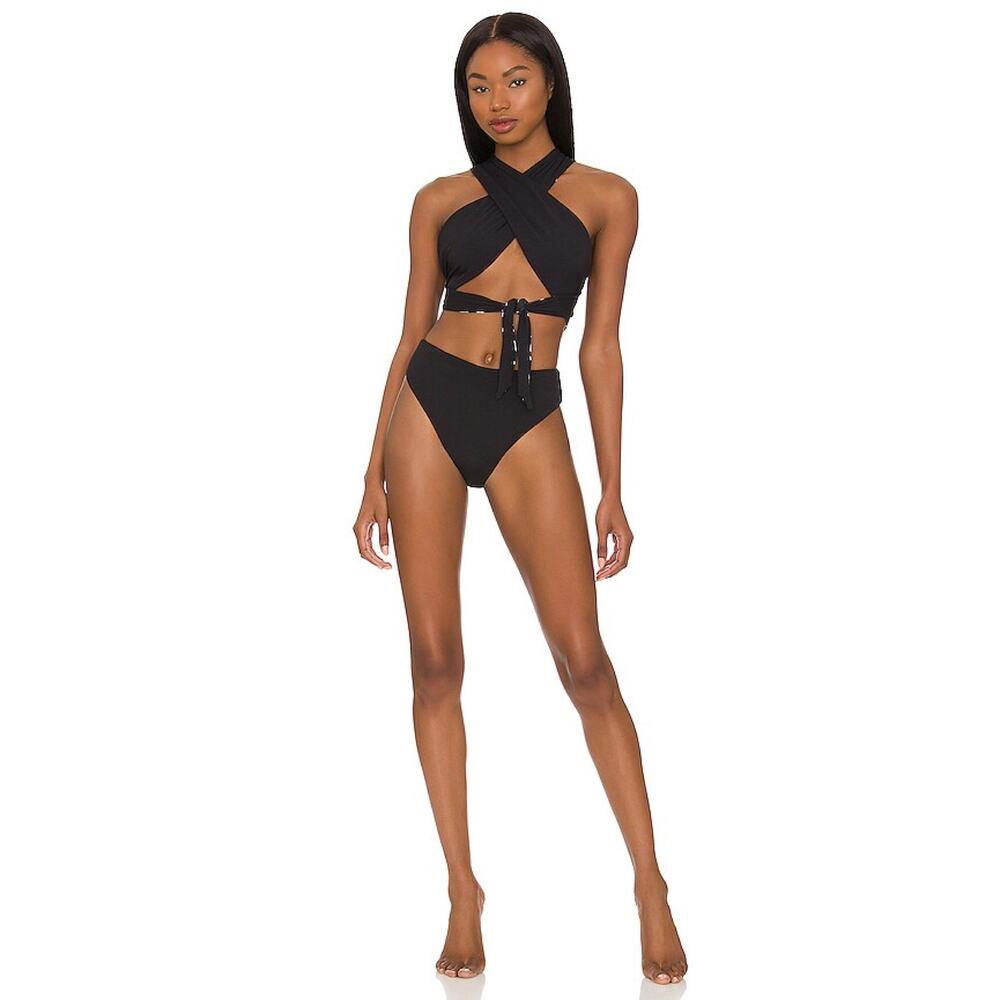 Maaji Black Tulip Radiant Reversible One-Piece Swimsuit Size M